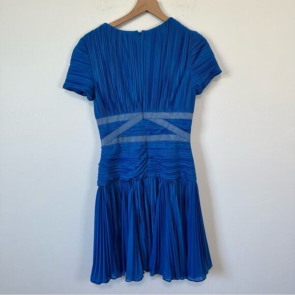 HALSTON Pleated Drop Waist Dress 10 - Picture 9 of 10